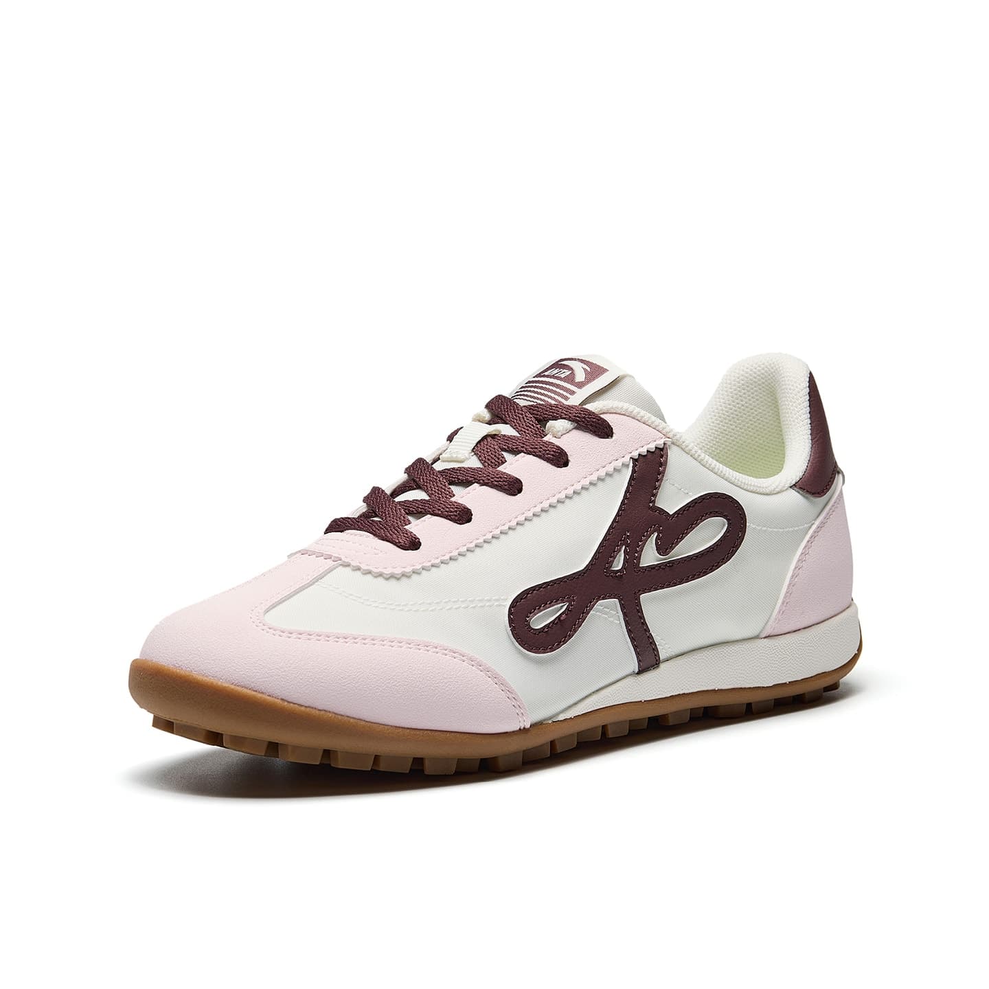 Anta Joyful Classic AbrasionResistant Lightweight Breathable Lowtop Pink White
