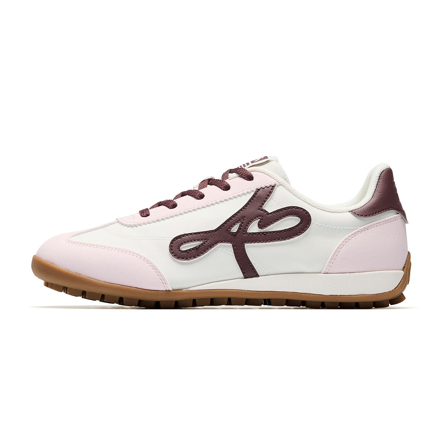 Anta Joyful Classic AbrasionResistant Lightweight Breathable Lowtop Pink White