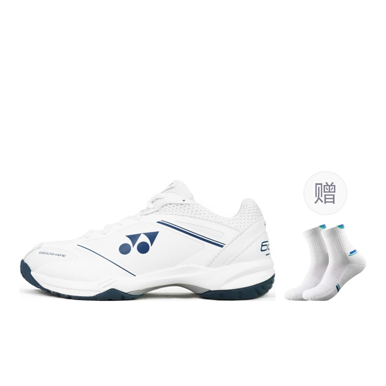YONEX POWER CUSHION 65 Textile, Synthetic Breathable Badminton White