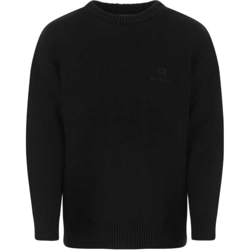 Balenciaga Sweaters Black Crew Neck Moderate Other Black