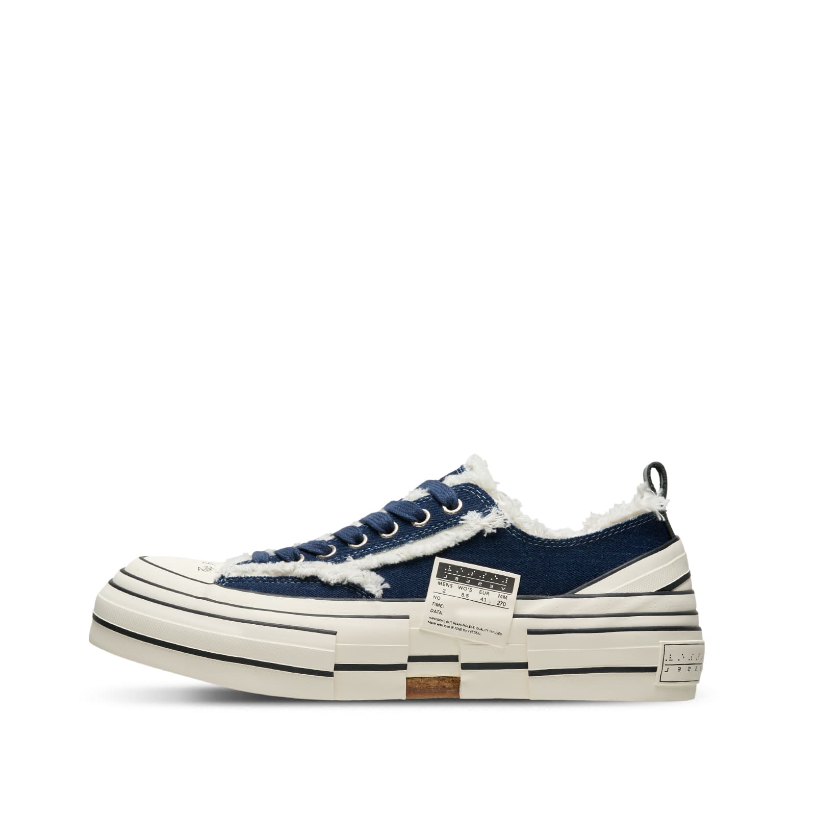 XVESSEL x Peace After Lightweight Height Increasing Canvas Slant Denim Blue