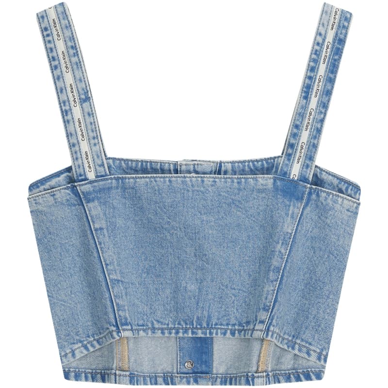 Calvin Klein Tank Tops YP3Denim Light Blue Moderate Nippedin Waist