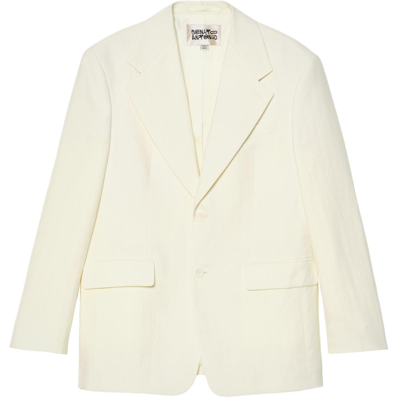 ZARA Bad Bunny Business Suits White Lapel Moderate Straight Fit
