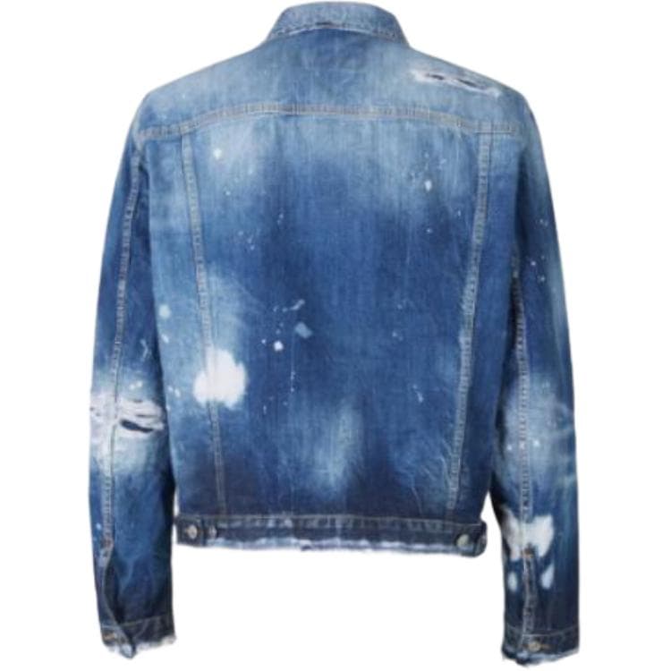 DSQUARED 2 Denim Jackets Blue Lapel Moderate Other