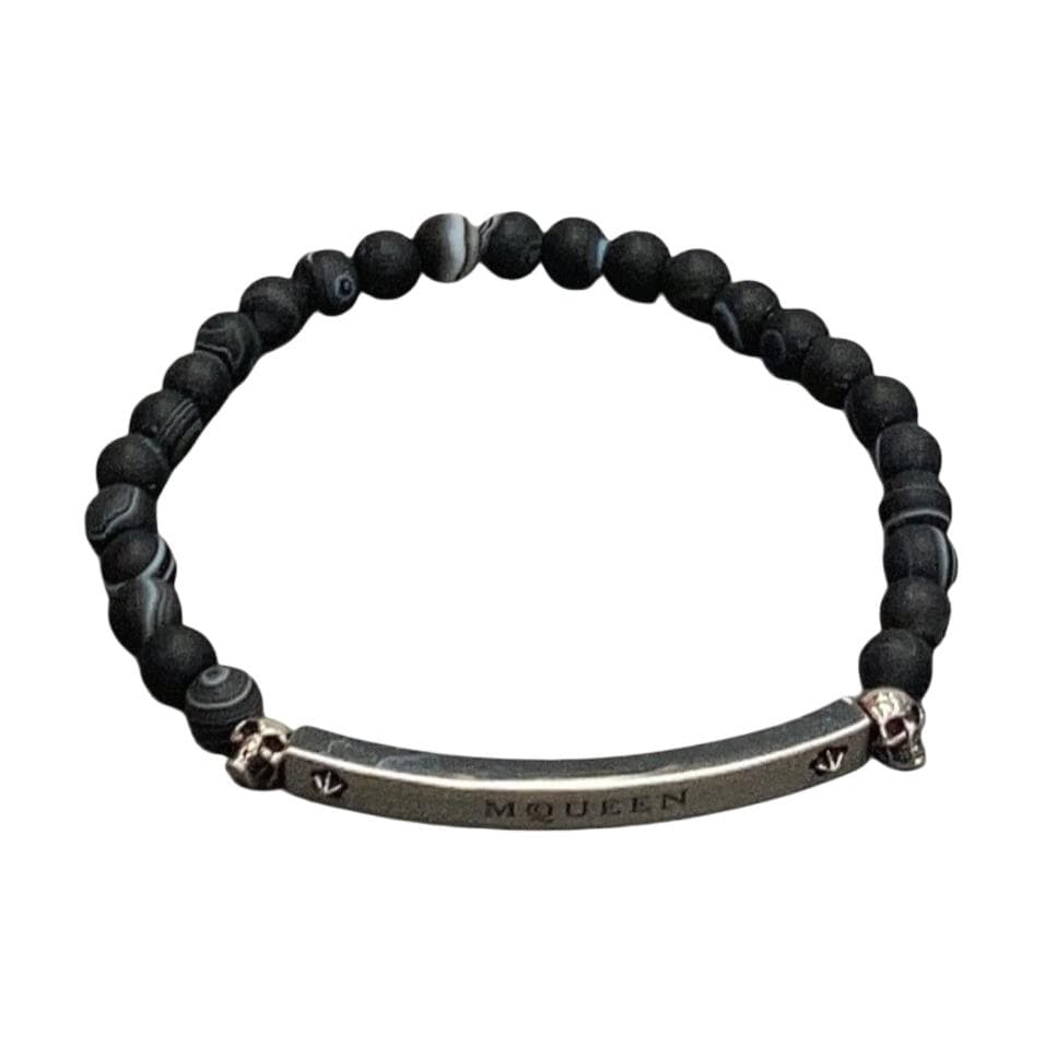 Alexander McQueen Beaded Skull Bracelet