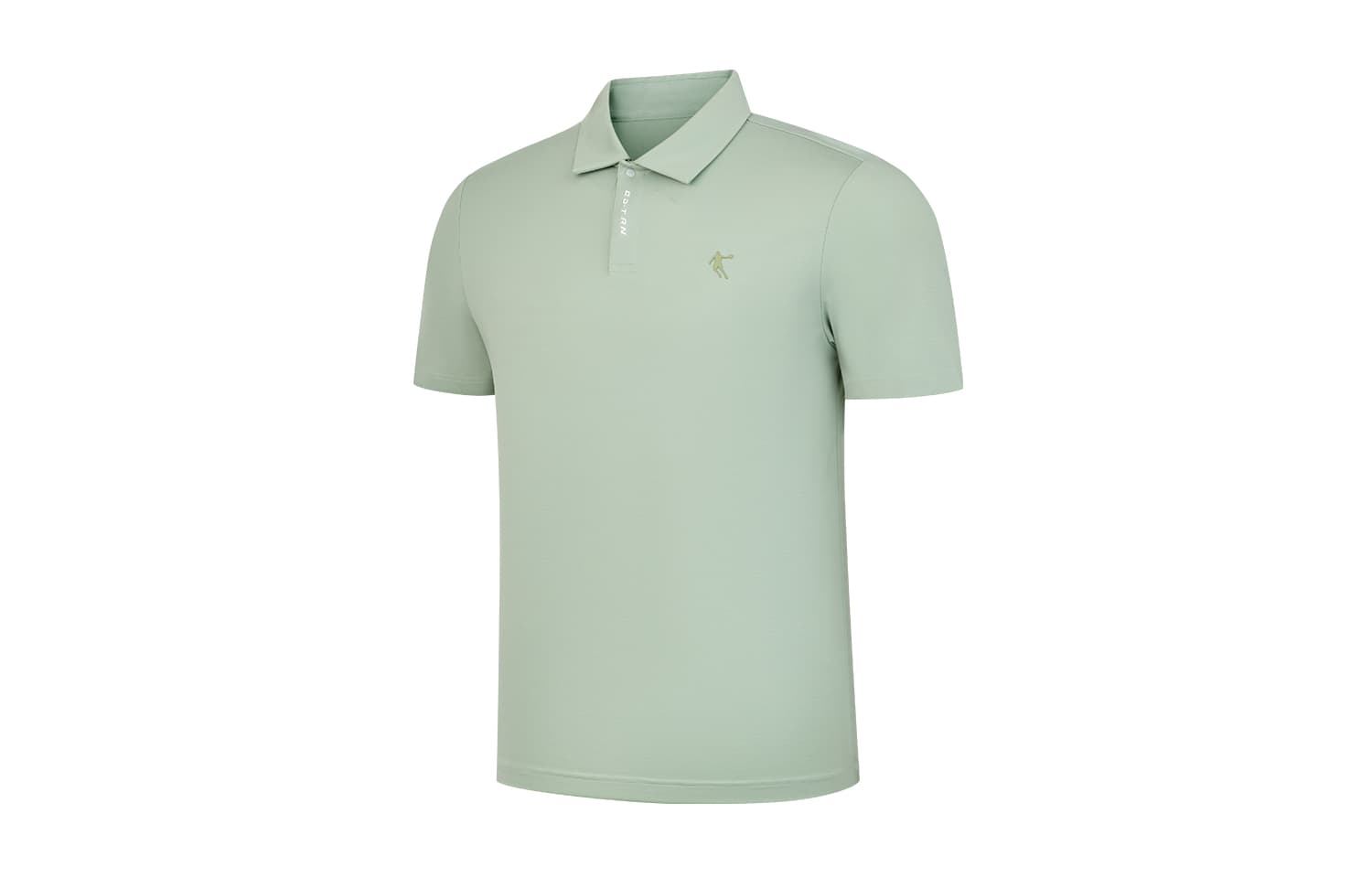 QIAODAN Polo Shirts Smoke Jade Green Polo Collar Moderate Straight Fit