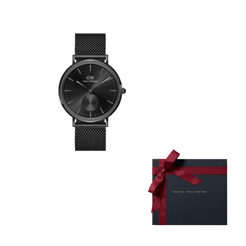 Daniel Wellington Wrist Quartz Movement Stainless Steel Watchband 40mm Black Dial Black Dial