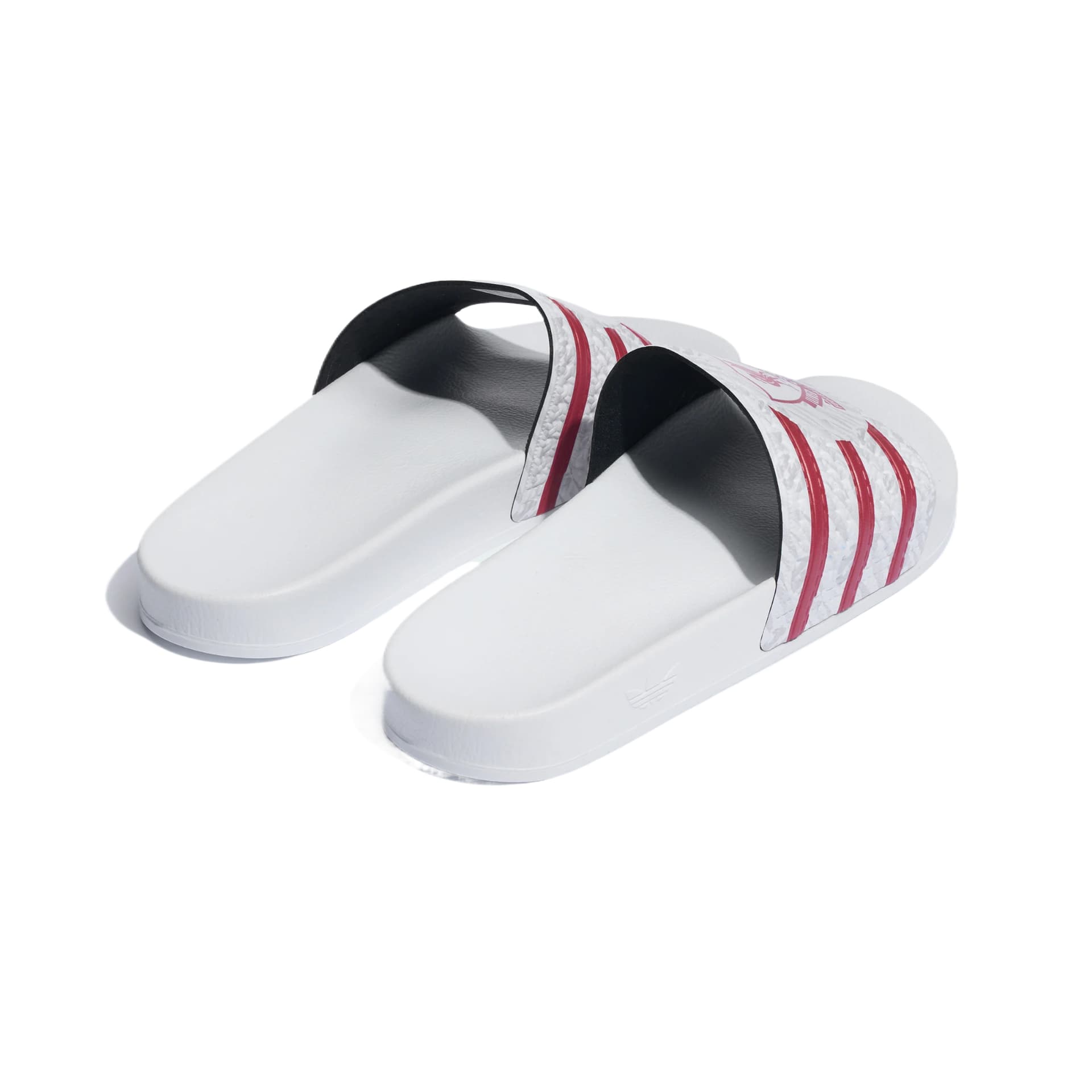 Adidas Originals Trefoil Slide Slippers White/Strawberry Red