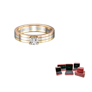 CARTIER Vendome Louis 18K Gold Diamond Rings Multicolor