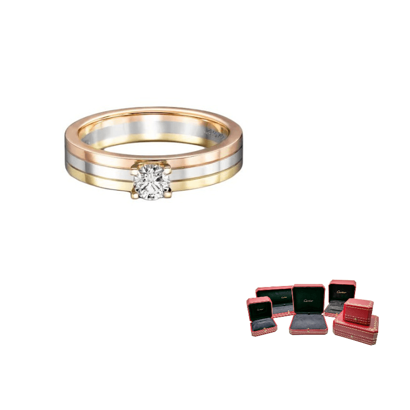 CARTIER Vendome Louis 18K Gold Diamond Rings Multicolor Multicolor