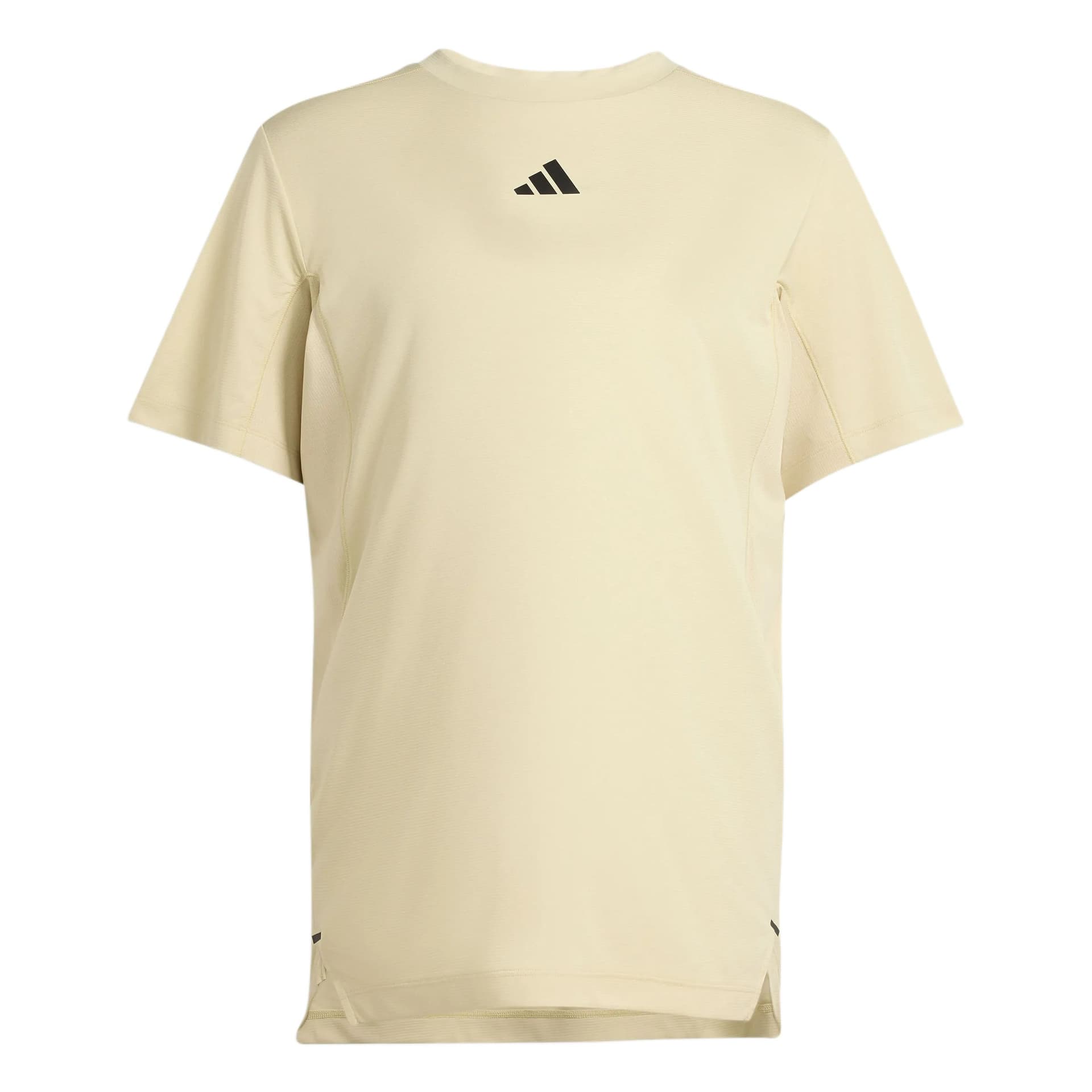 Adidas D4T QuickDry TShirts Yellow Crew Neck Moderate