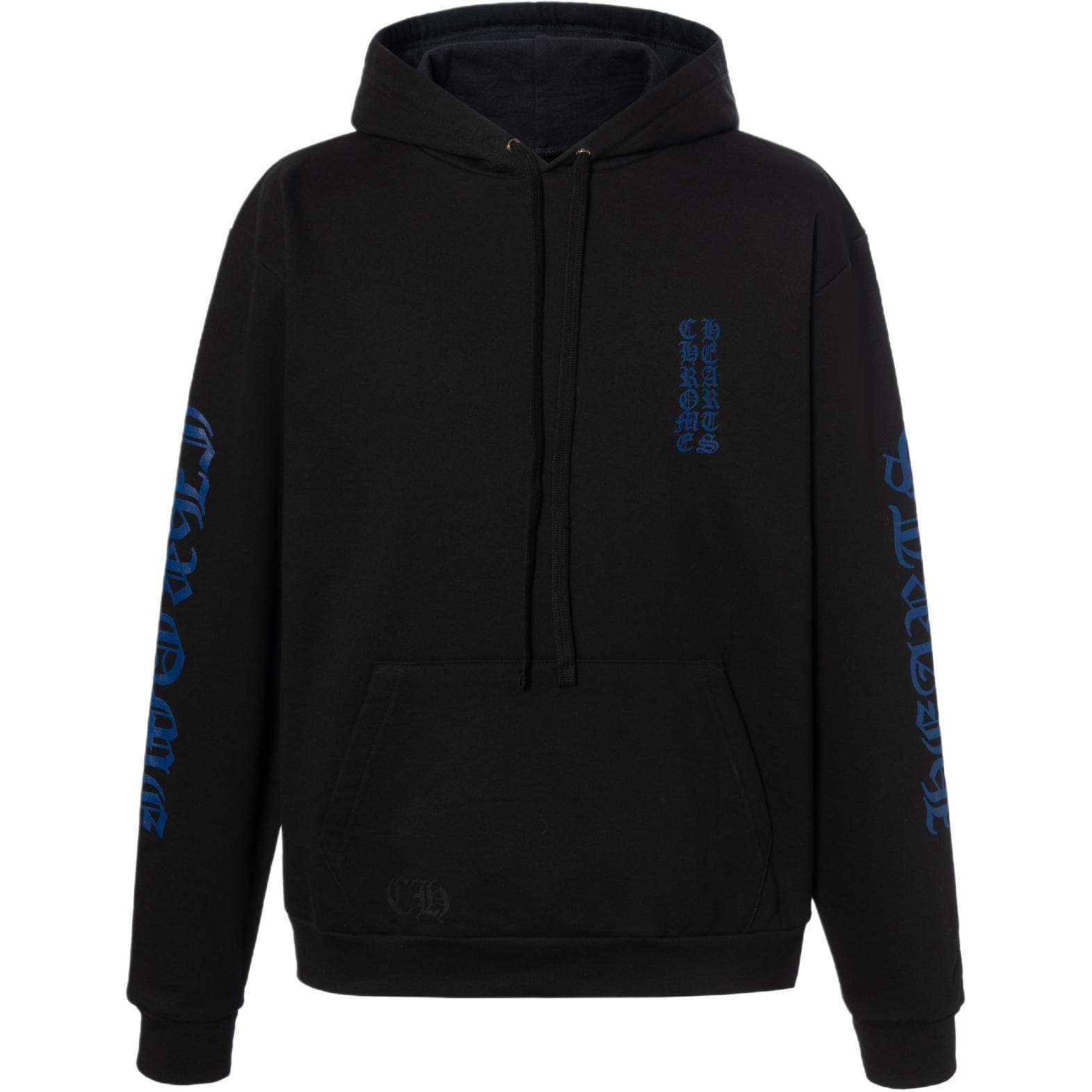 Chrome Hearts Letter Print Fleece Lined Hooded Long Sleeved Sweatshirt