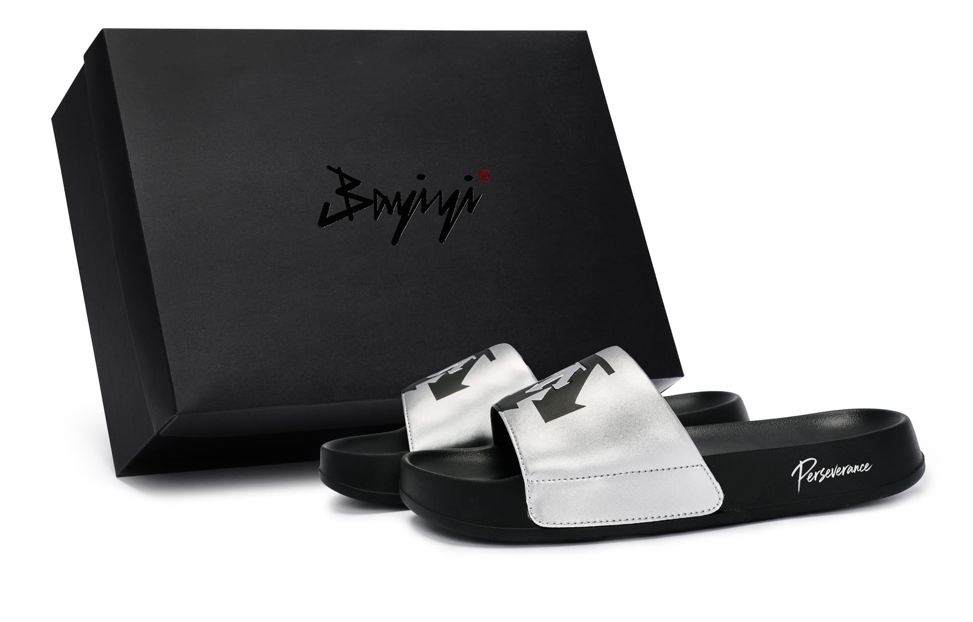 DESCENTE ICING NAS Slide Slippers Black/Silver