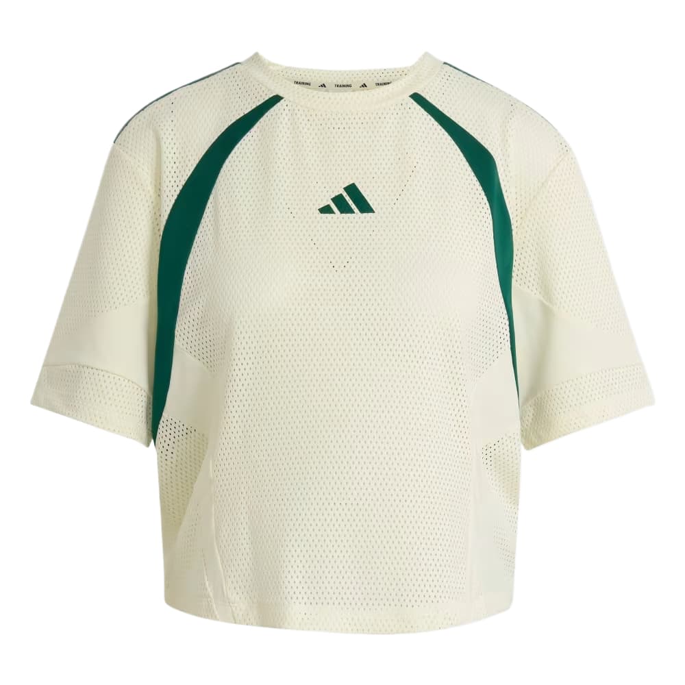 Adidas Hyperglam Ivory White Crew Neck Moderate