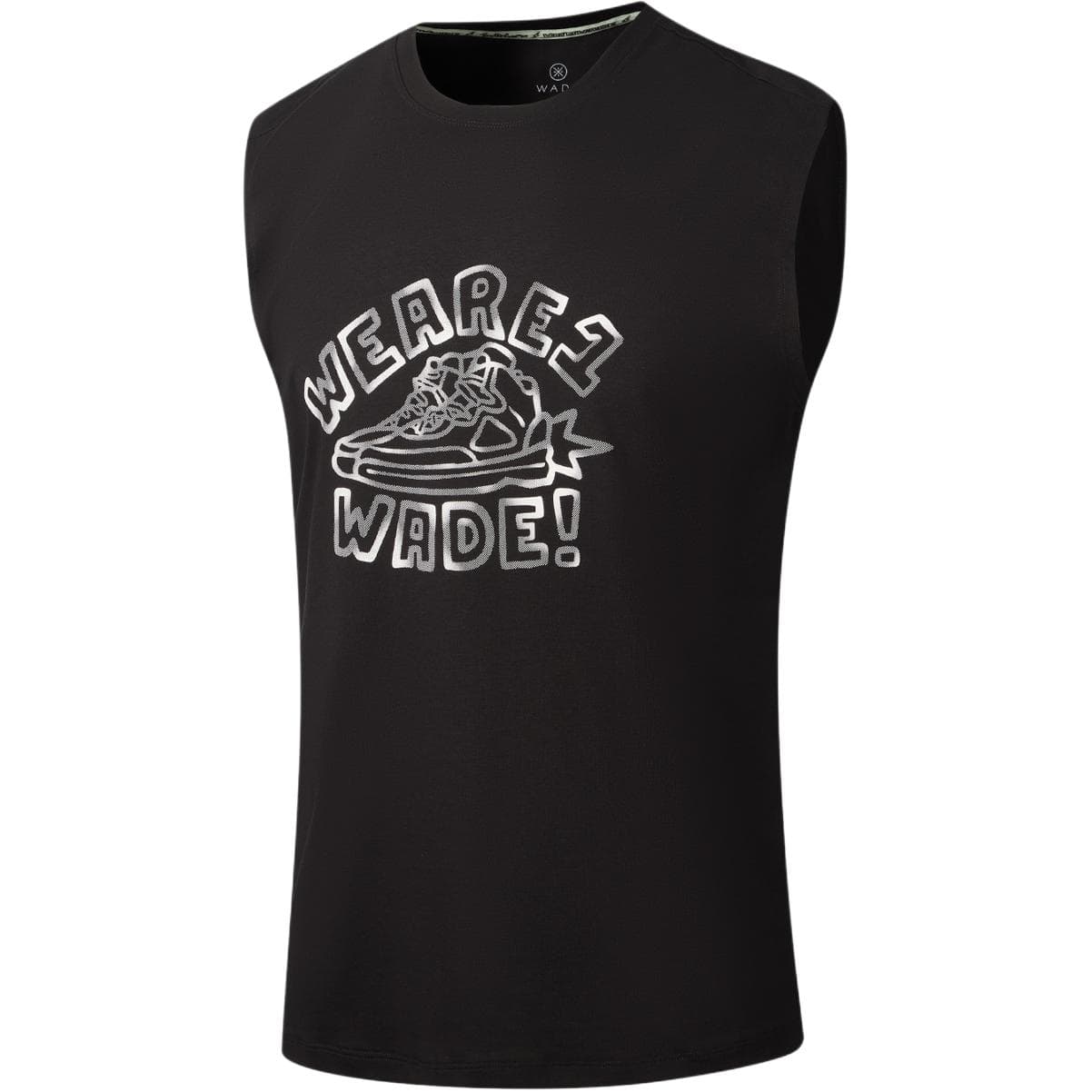 LiNing Tank Tops Black Crew Neck Moderate Straight Fit