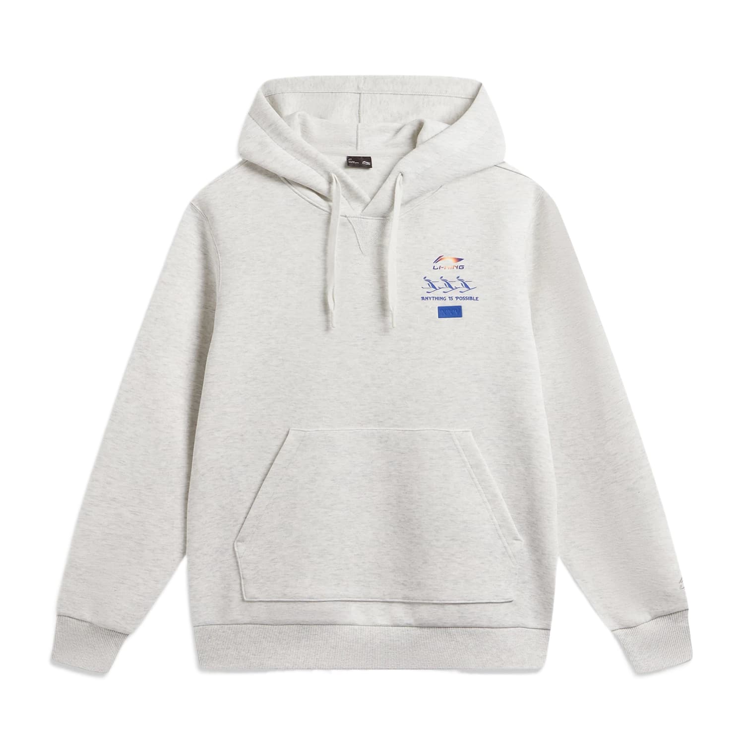 LiNing Sports Life Collection Sweatshirts Heather Gray Lime Hooded (Nondetachable) Moderate
