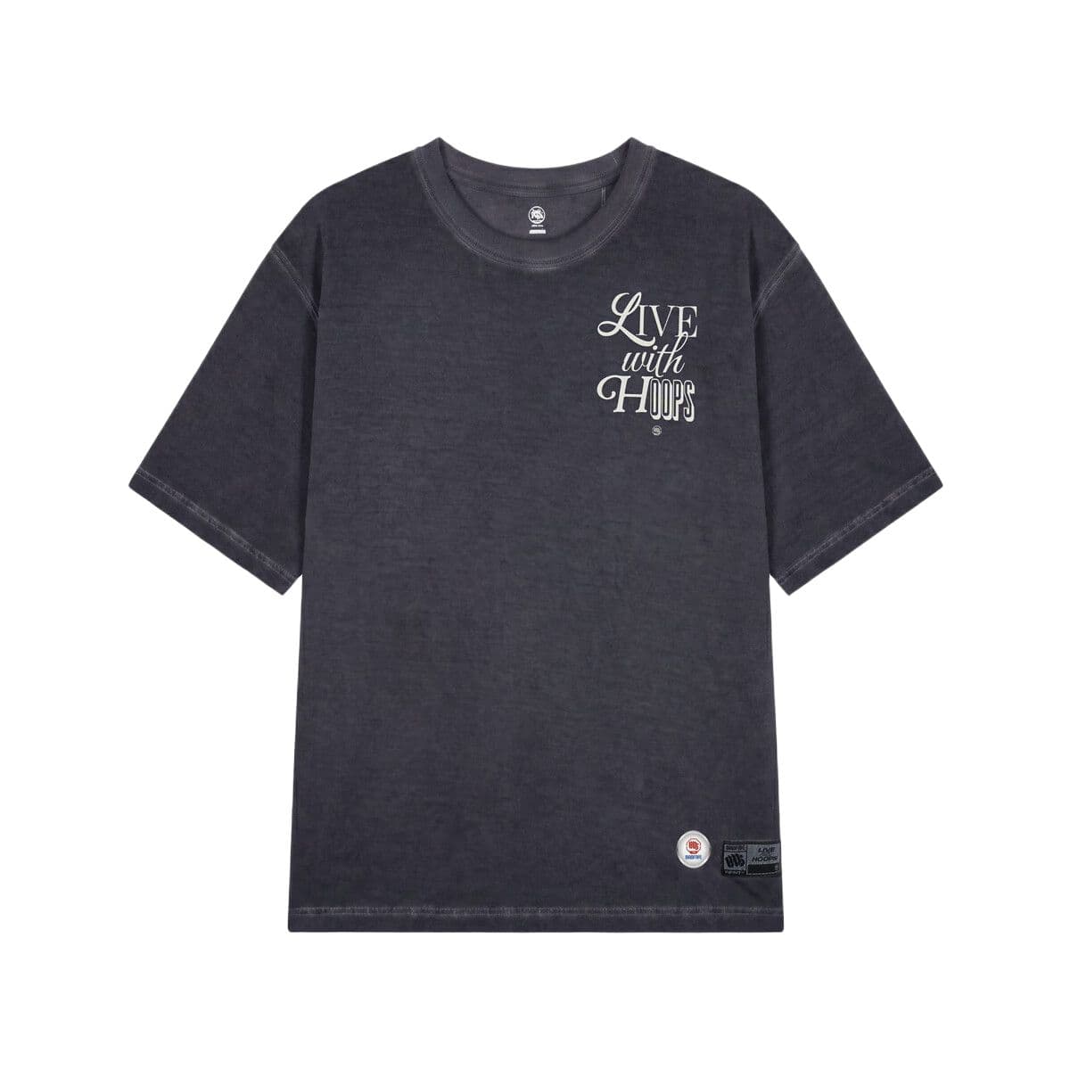 LiNing TShirts Meteorite Gray Crew Neck Moderate Straight Fit
