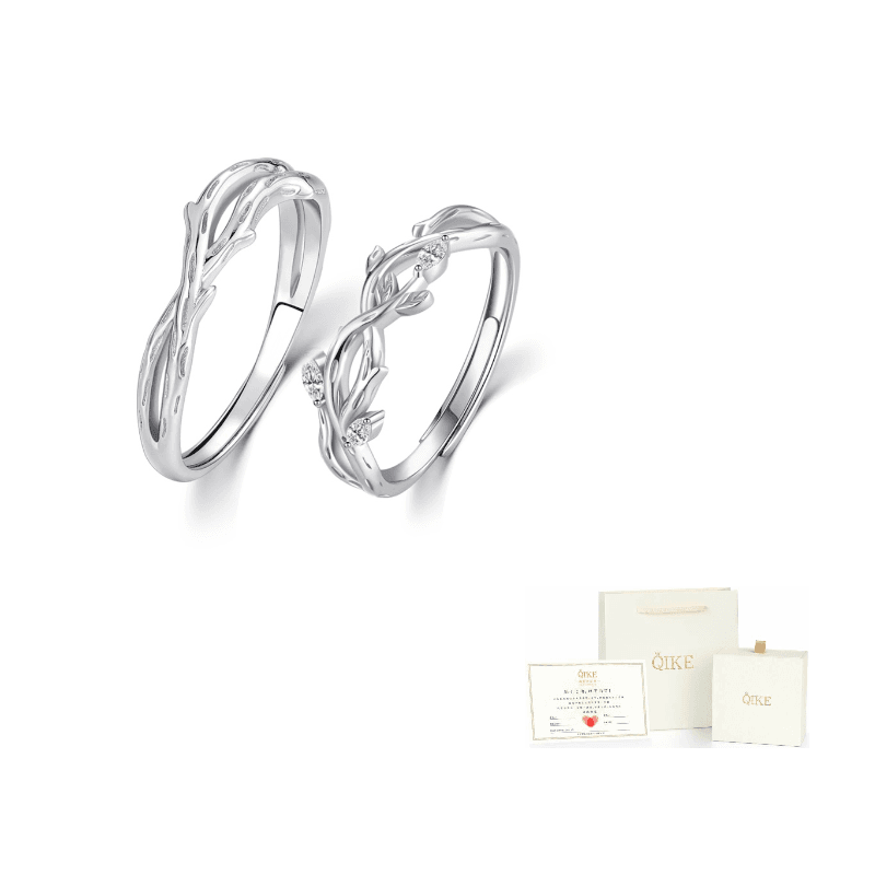 Intertwined Branch Design Couple Rings