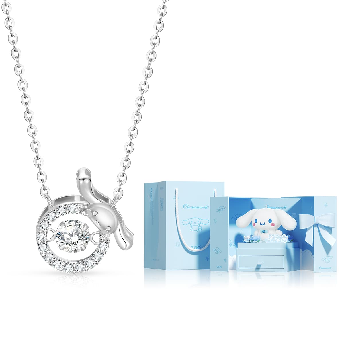 TIDECOLOR Cinnamoroll Collection 925 Sterling Silver 999 Fine Silver Sterling Silver Necklace