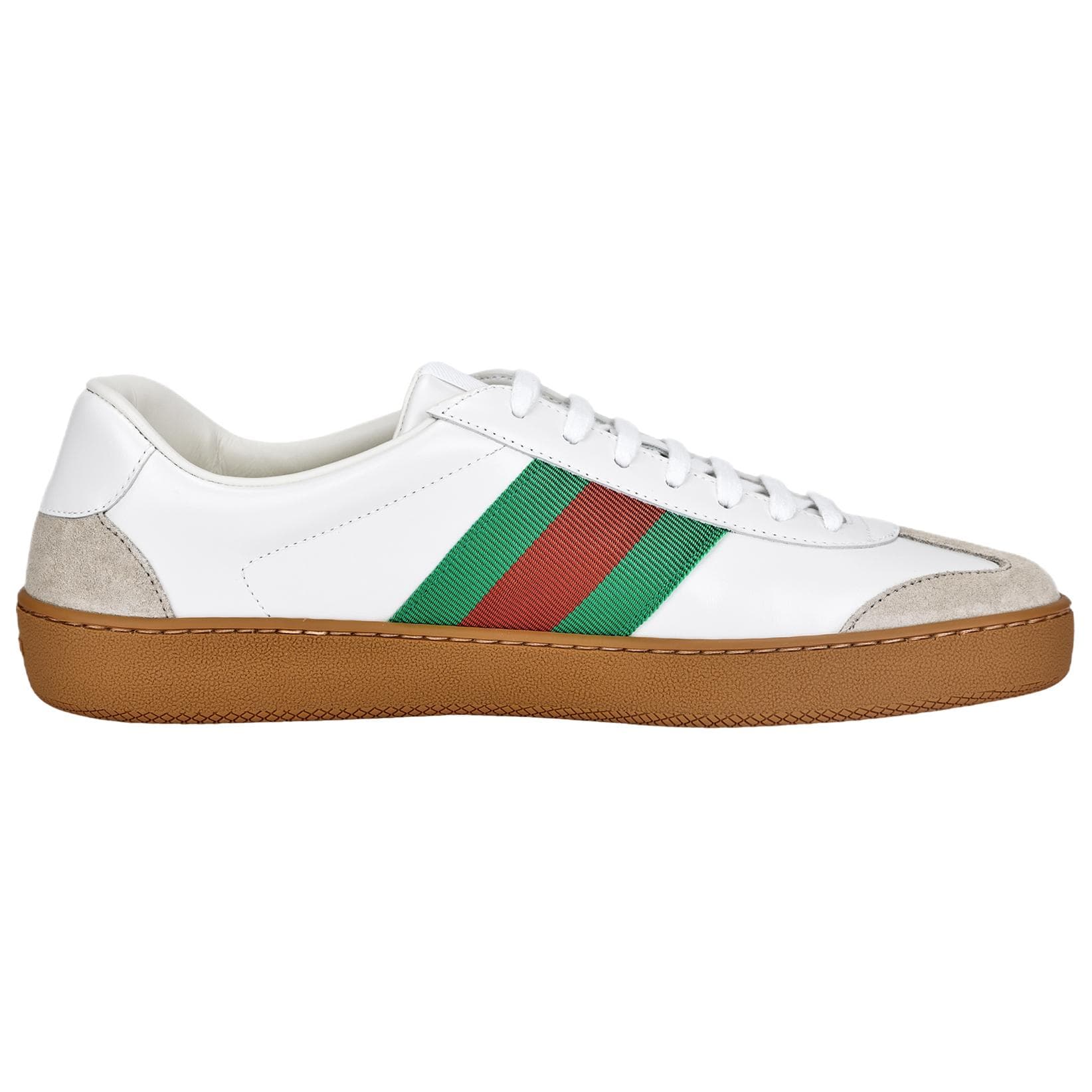 GUCCI G74 Leather, Suede White Gray