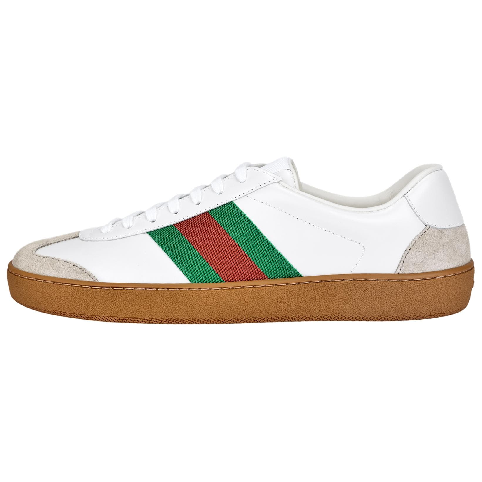 GUCCI G74 Leather, Suede White Gray