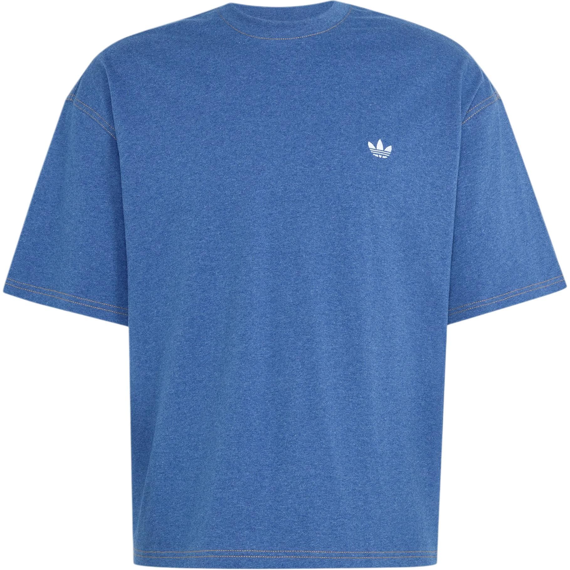 Adidas Originals ESSENTIALS TShirts Dark Blue Crew Neck Moderate Straight Fit