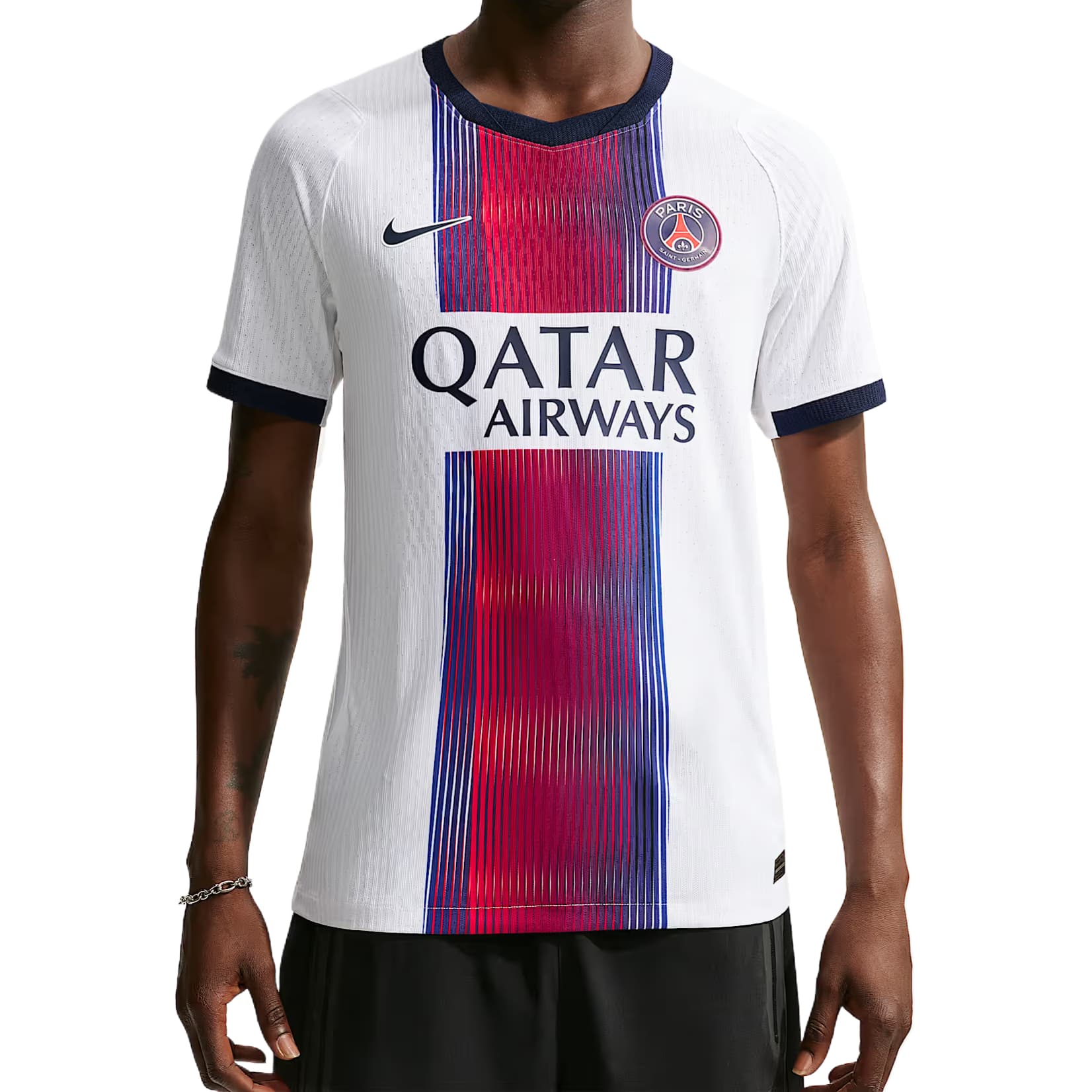 Nike Paris SaintGermain Soccer Jerseys White/Collegiate Marine Blue/Global Red/Collegiate Marine Blue Crew Neck Moderate
