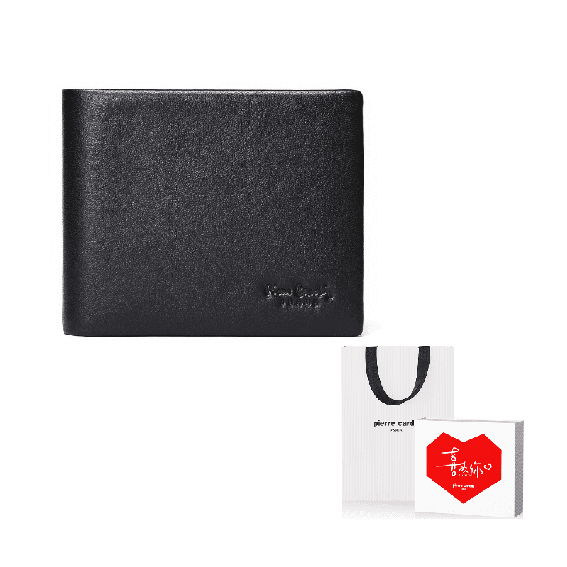PIERRE CARDIN Cow Wallet Regular Black Black