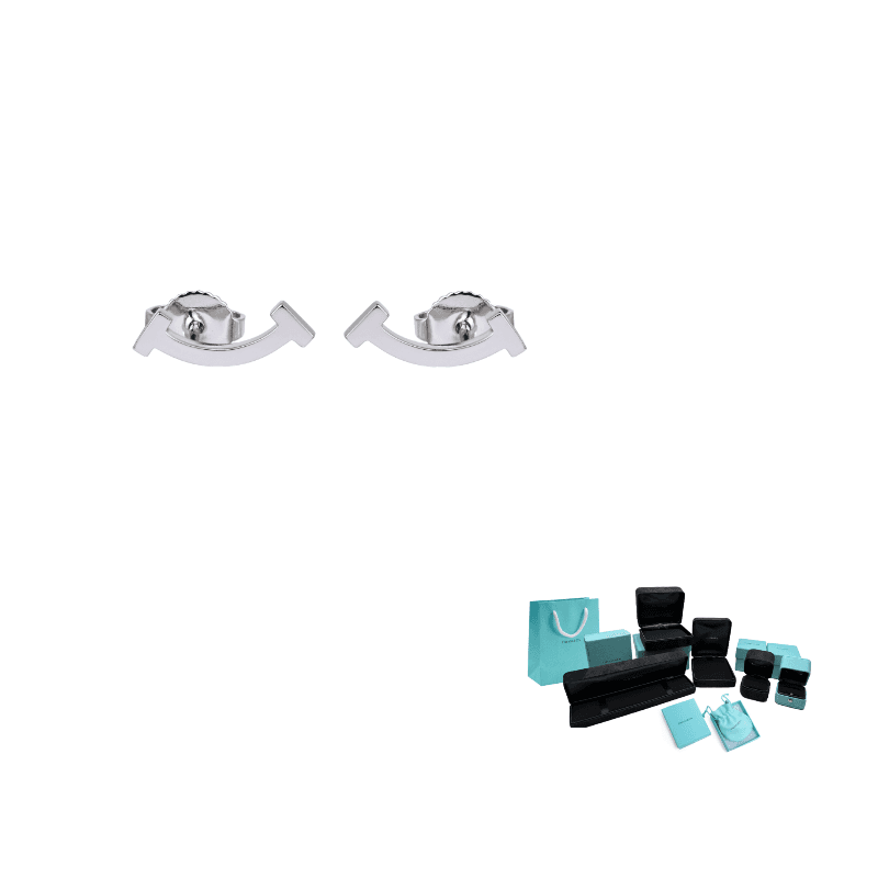 TIFFANY & CO. Stud Earrings Silver Silver