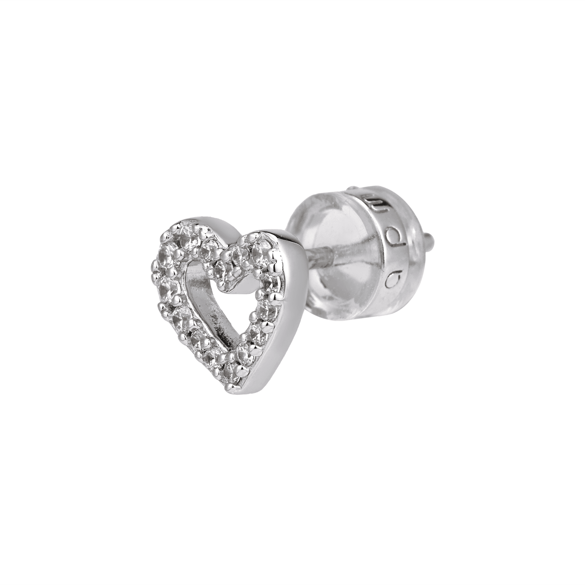 Apm Monaco Synthetic Cubic Zirconia Sterling Silver Stud Earrings Silver