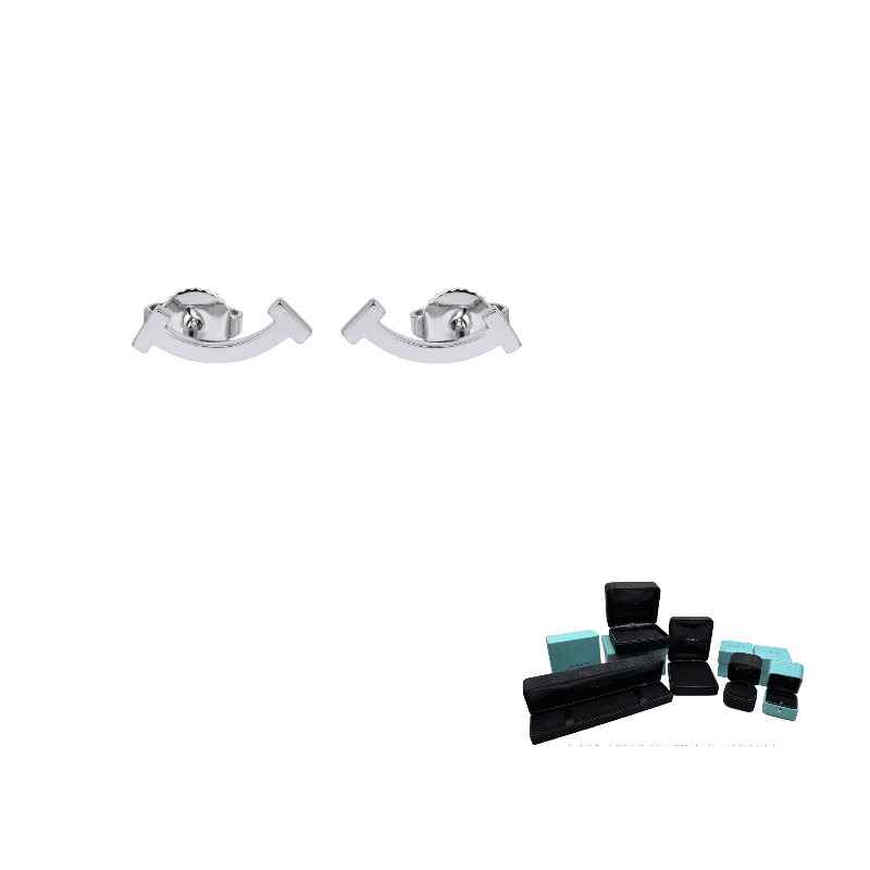 TIFFANY & CO. Stud Earrings Silver Silver
