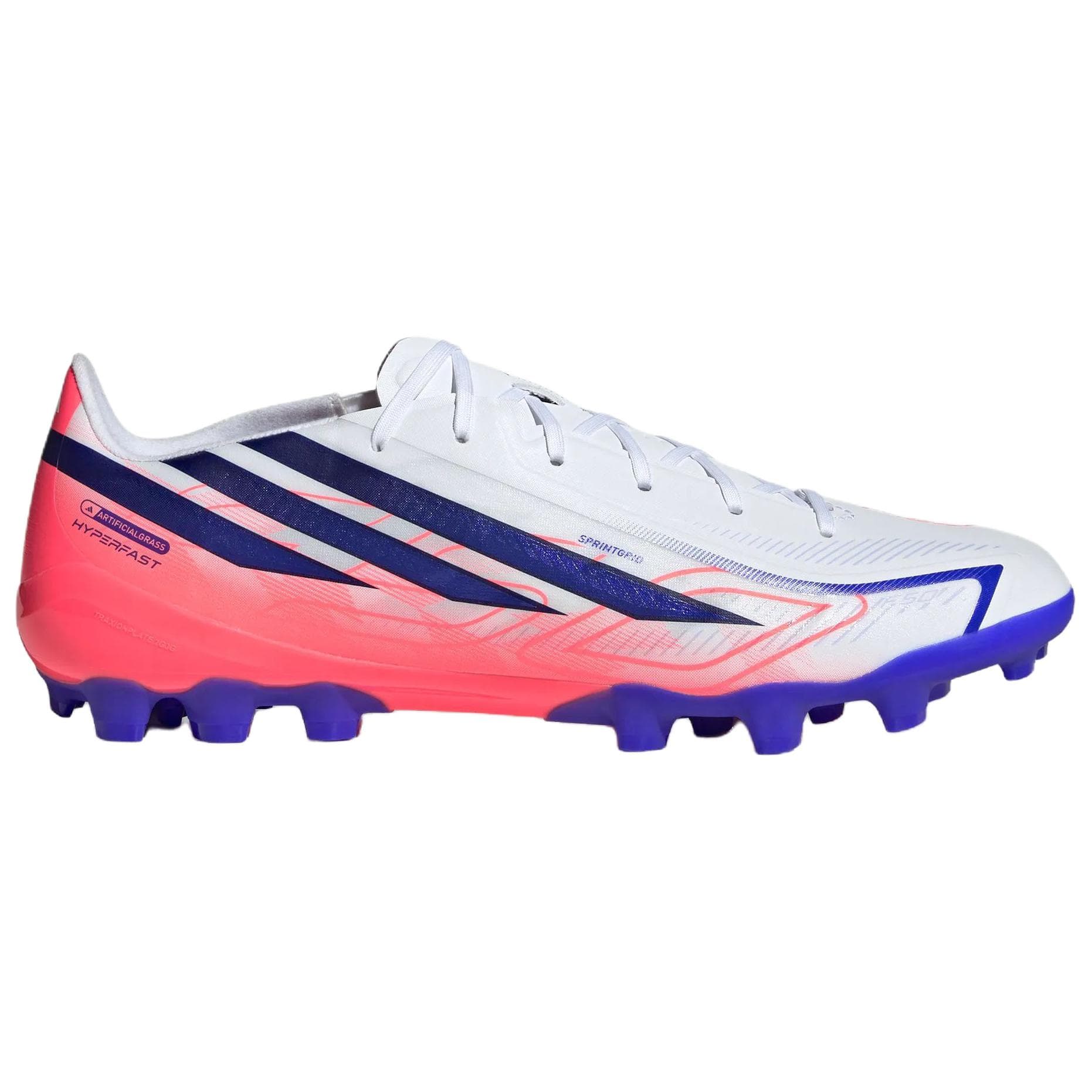 Adidas F50 Soccer Lowtop White/Solar Purple/Swirl Neon Red