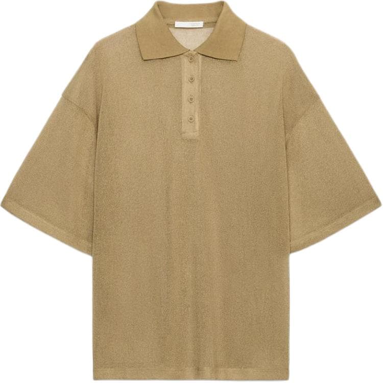 ZARA Knitwear Olive Green Lapel Moderate