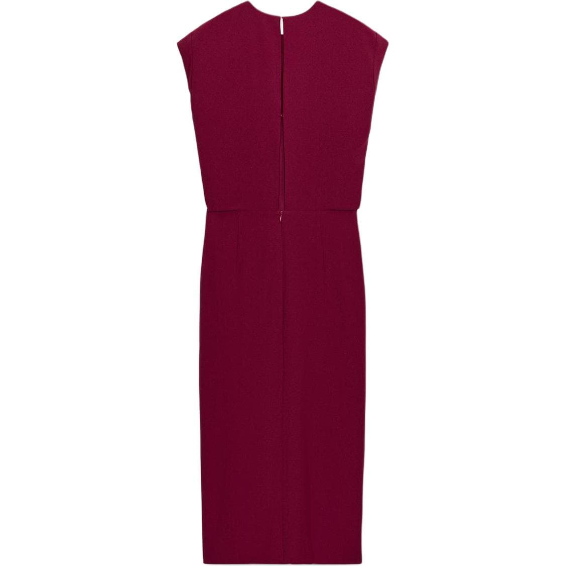 ZARA ZW Sleeveless Burgundy Red Color Crew Neck Moderate