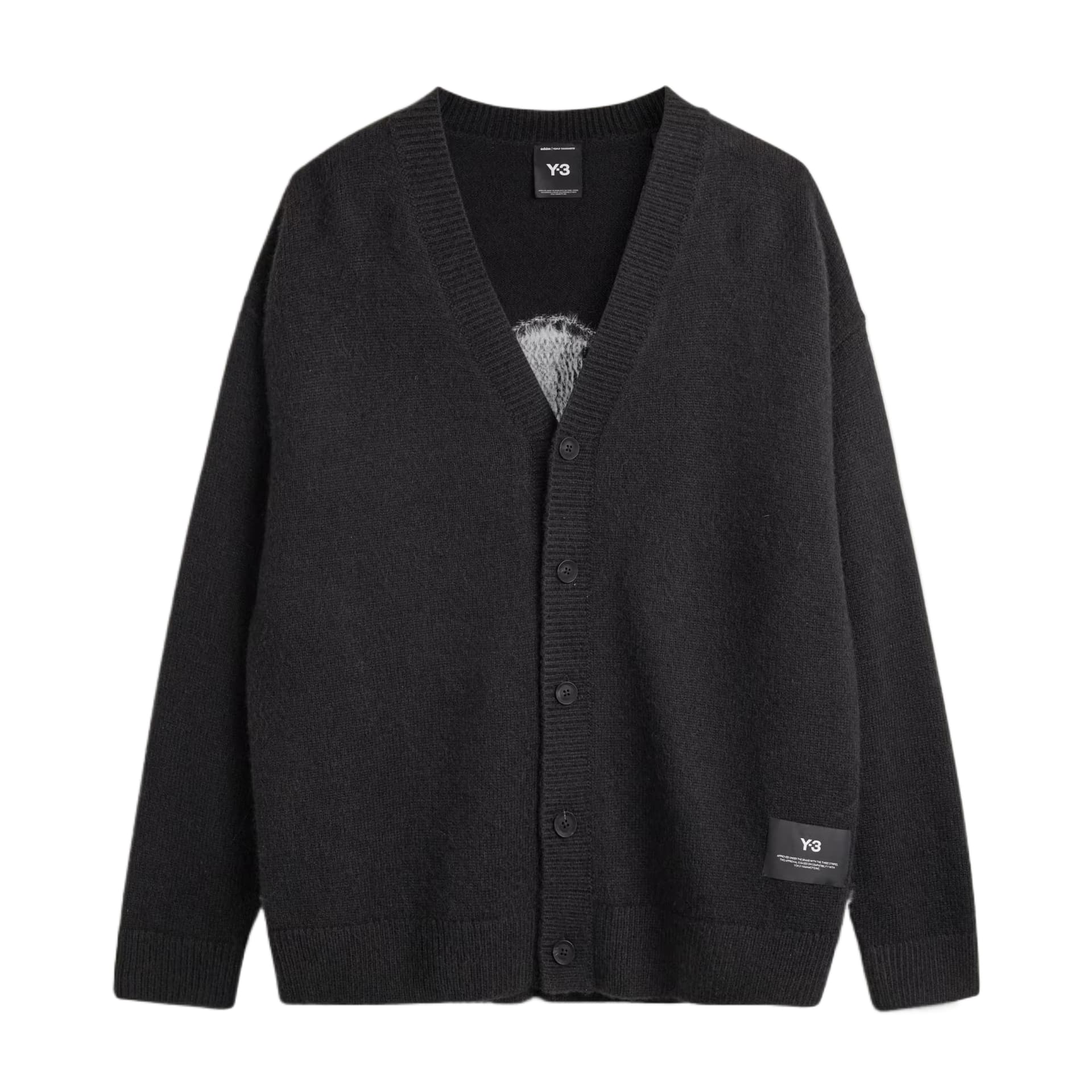Y3 Knitwear Black Vneck Moderate Straight Fit