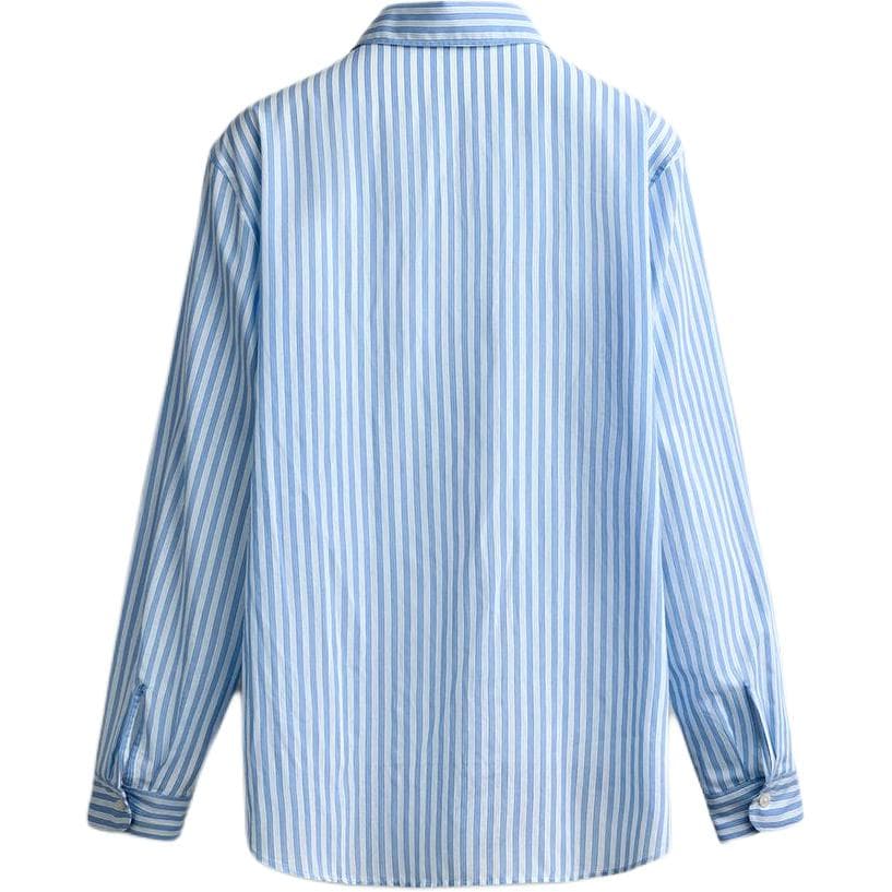 ZARA Shirts Blue/White Lapel Moderate