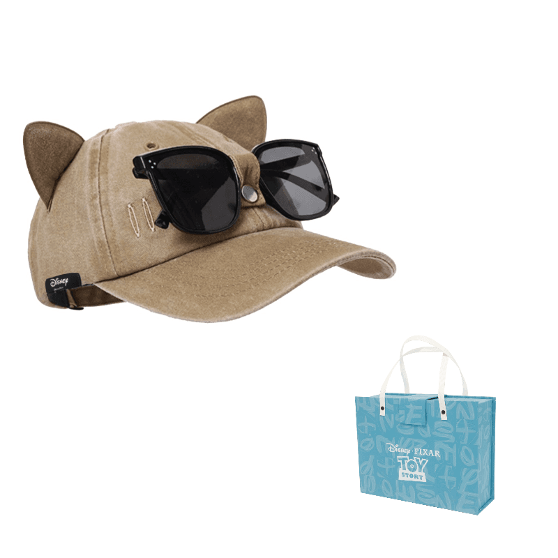 Disney Cotton Baseball Caps Khaki (Sunglasses Detachable)