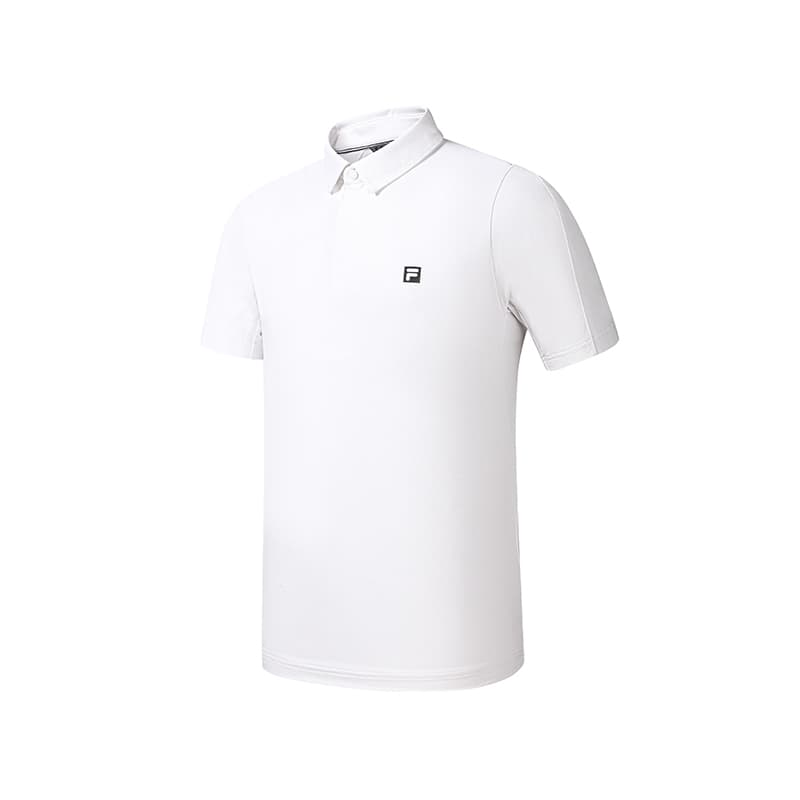 FILA Golf Clothing Jade WhiteWT Polo Collar Moderate