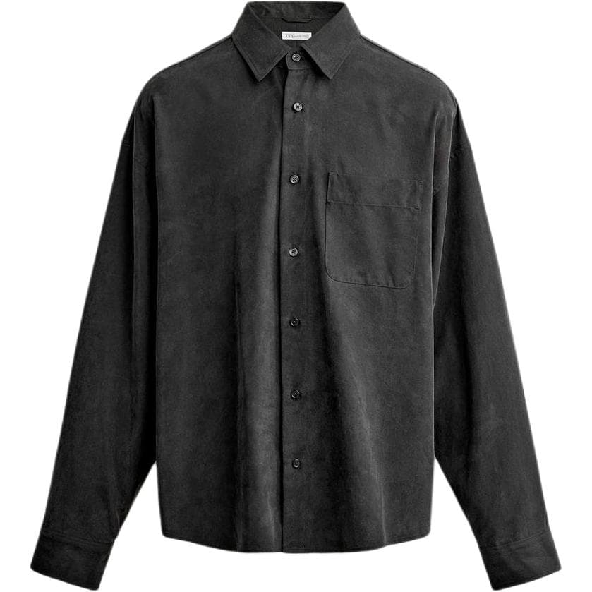 ZARA Shirts Dark Gray Moderate