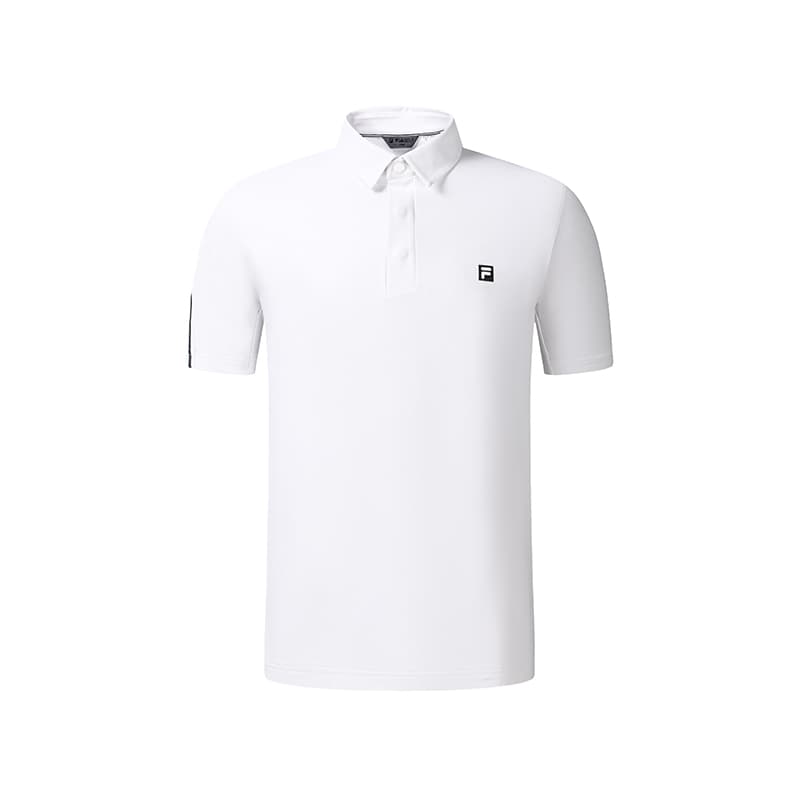 FILA Golf Clothing Jade WhiteWT Polo Collar Moderate