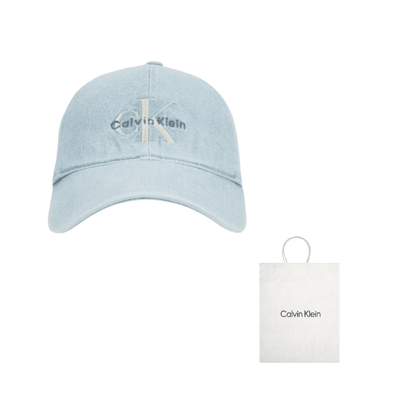CALVIN KLEIN Cotton Baseball Caps Denim Light Blue LHLDenim Light Blue