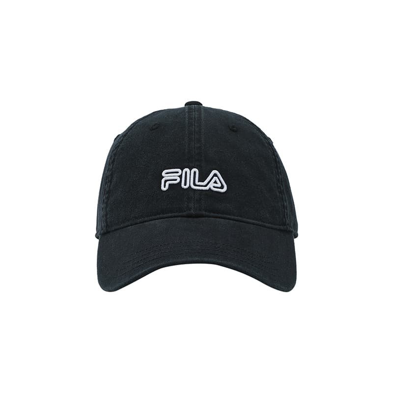 FILA Cotton Baseball Caps Jet Black
