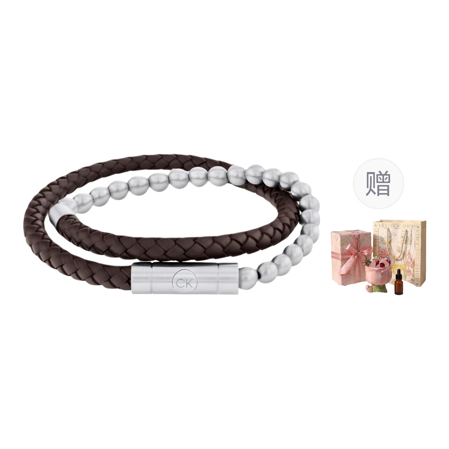 CALVIN KLEIN Retractable Stainless Steel Titanium Steel