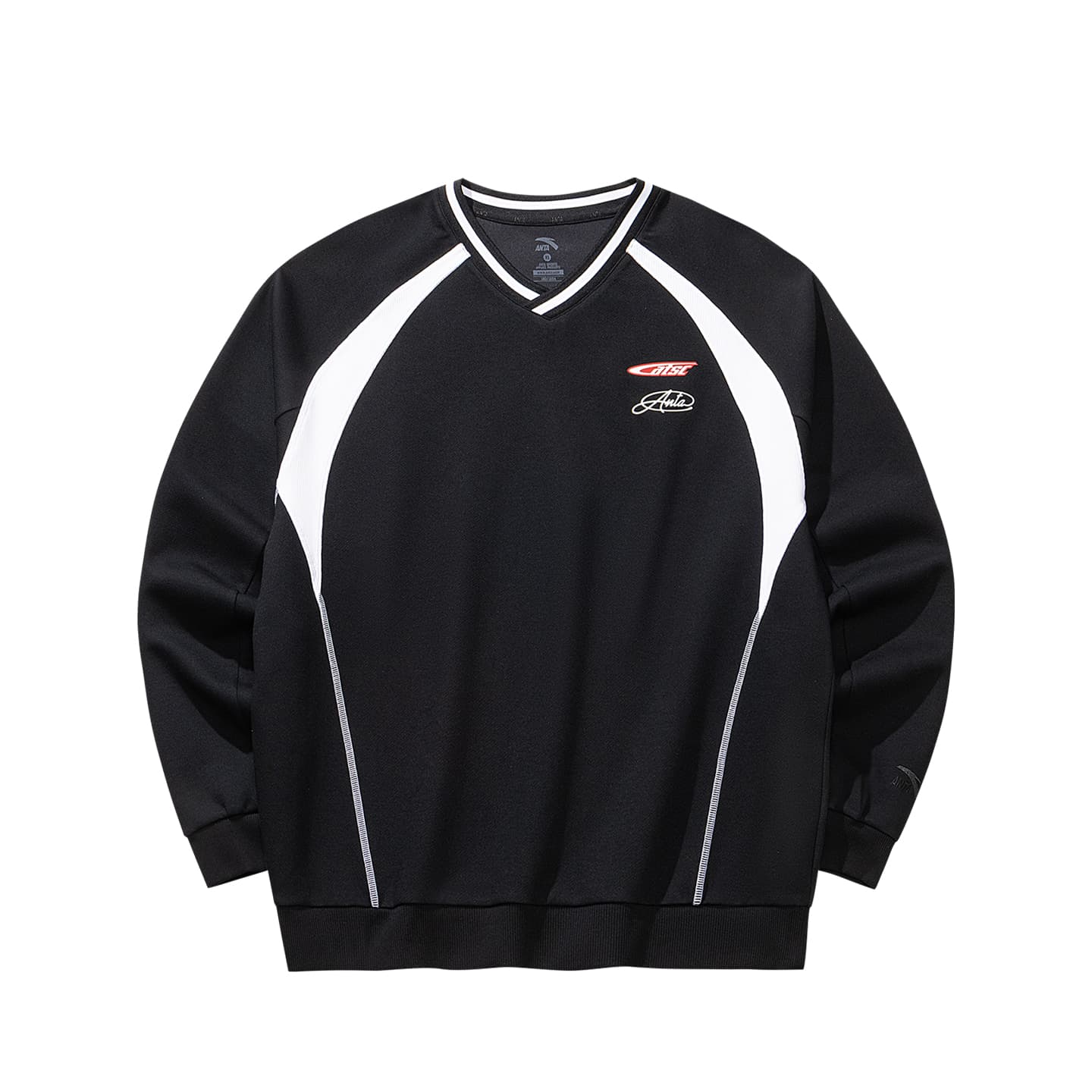 ANTA Sweatshirts Basic Black3 Vneck Moderate