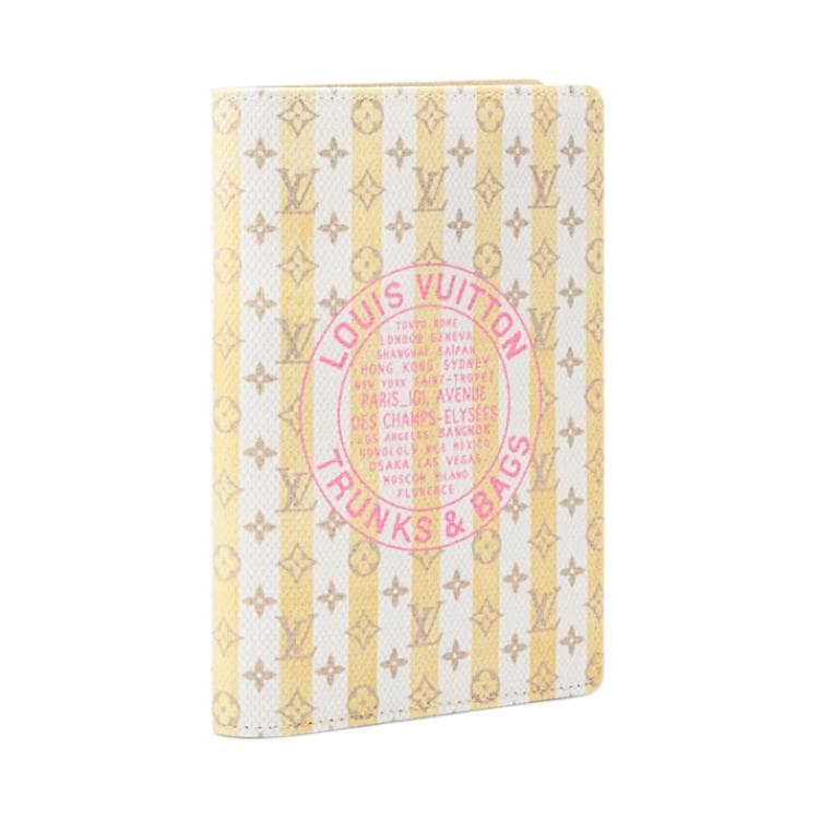 LOUIS VUITTON Coated Canvas With Artificial Passport Holder Yellow & White