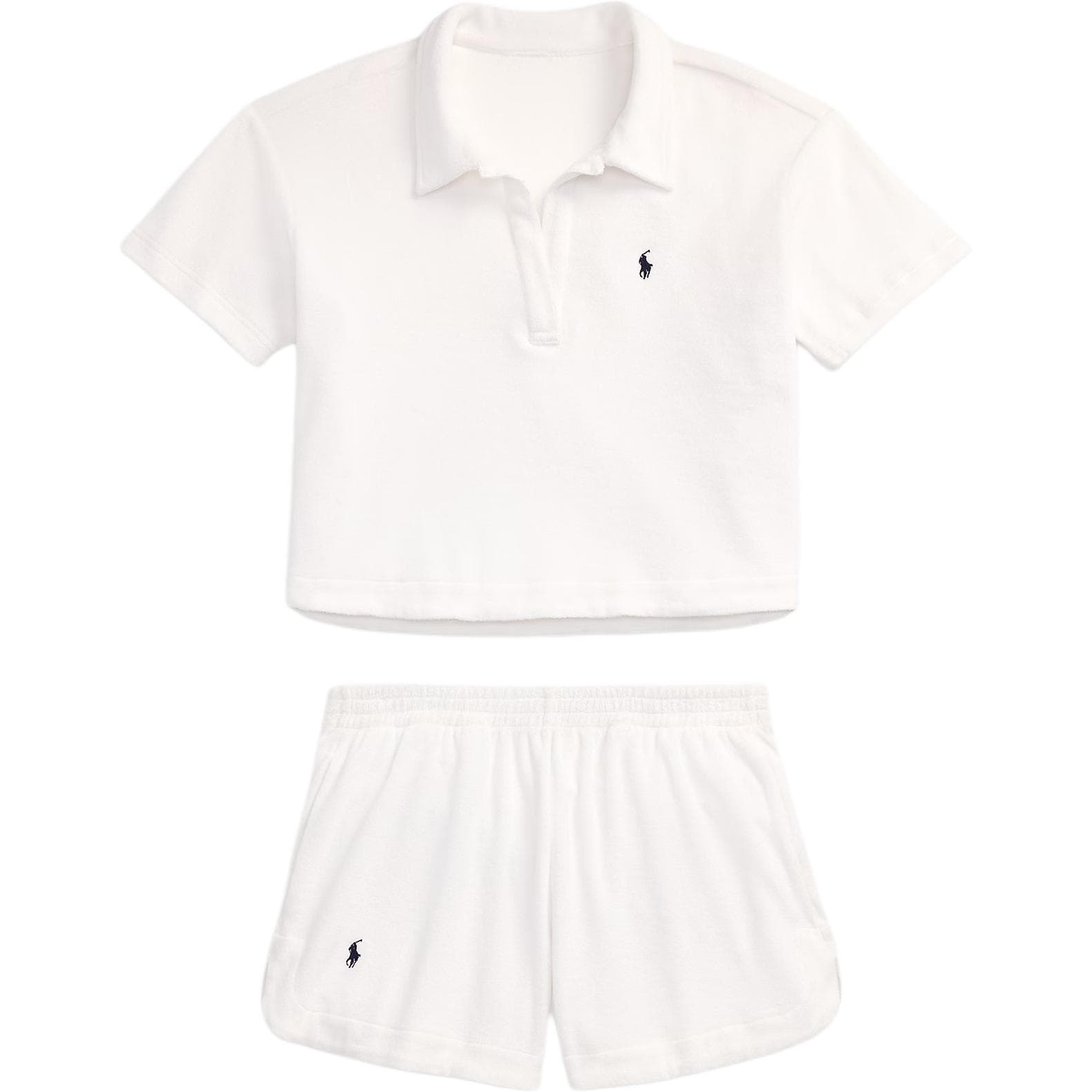 Polo Ralph Lauren Suits White Polo Collar Moderate White