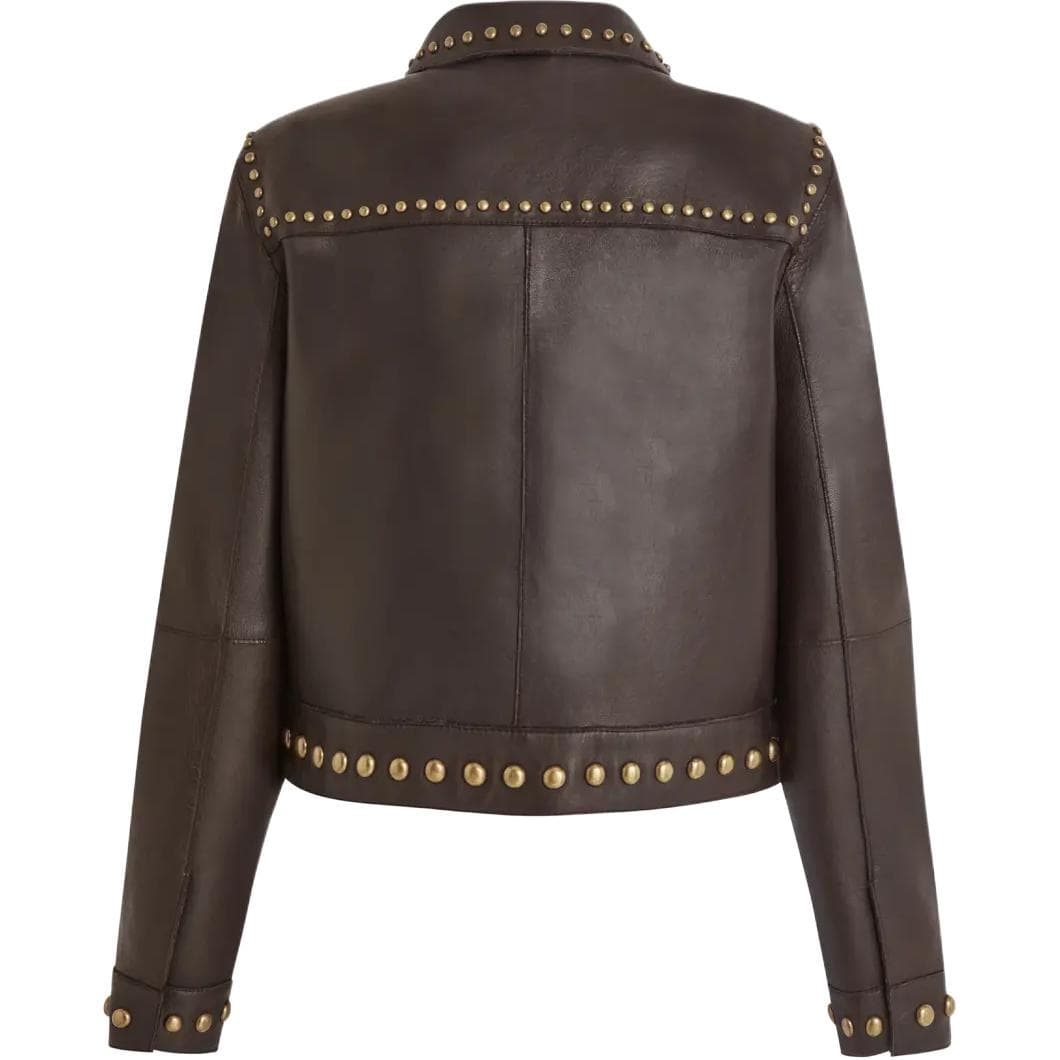 PAROSH Jackets Brown Lapel Moderate