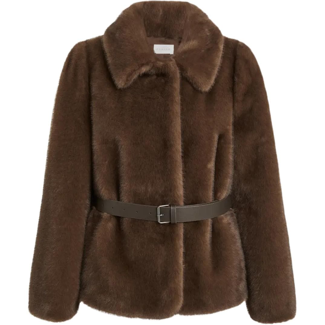 PAROSH Furs Brown Lapel Moderate Brown