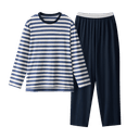 [Men's]Seaweed Blue Horizontal Stripes
