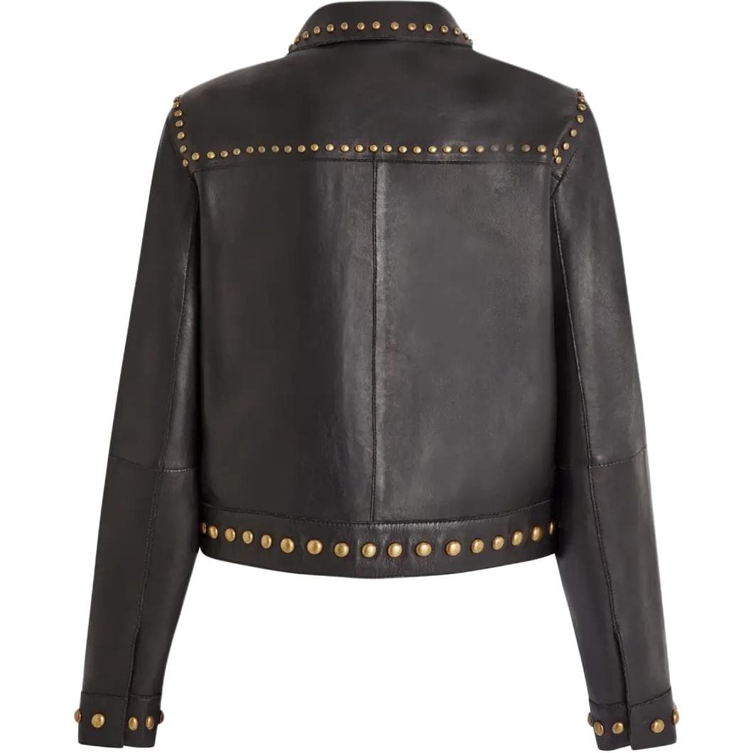 PAROSH Jackets Dark Brown Lapel Moderate